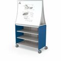 Mooreco Compass Cabinet Maxi H2 With Ogee Dry Erase Board Navy 72.1in H x 42in W x 19.2in D B3A1J1D1B0
